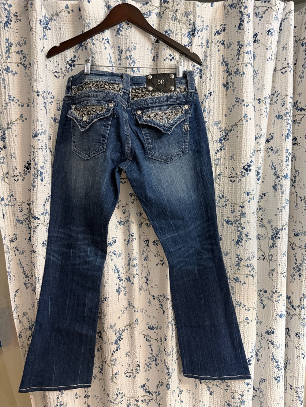 Miss Me Embellished Dark Blue Boot Cut Jeans